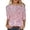 Pink, variant on Graphic Tennis Tees for Women T-Shirts Casual Sequined Round Neck Loose Fit Three Quarter Sleeve Top for Women Green XL