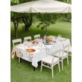thumbnail image 3 of Outdoor Tablecloth with Umbrella Hole and Zipper, Orange Blue Pumpkins Fall Rectangle Table Cloth 54x80 Inch Waterproof Tablecloth, Coastal Starfish Eucalyptus Leaves Picnic Table Cover for Patio, 3 of 7