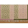 thumbnail image 6 of Casavani - 7'x7' Handblock Printed Green Cotton Dhurrie Square Area Rugs for Bedroom & Dining Room, 6 of 7