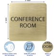 thumbnail image 3 of ADA CENTRAL SIGNS - 6" X6" Conference Room Sign- ADA Compliant Tactile Graphics Grade 2 Braille Text Acrylic Wall Signs - Authorized Personnel Only, Meeting Privacy Door Sign for Schools, and Offices, 3 of 7