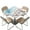 Beach Sea Shell Starfish, variant on FKELYI Pink Yellow Hibiscus Floral Palm Leaf Print Square Tablecloth with Elastic Edge Outdoor Card Table Protective Cover Fitted Table Cloth for Wedding Party, 36x36 inch