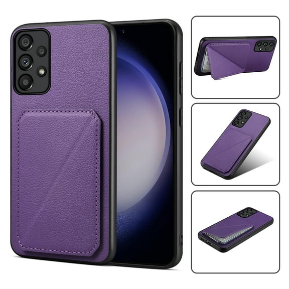 Nalacover Case Compatible with Samsung A33 5G, Wallet Case with Hidden Card Holder, withKickstand Card Slots Classic PU Cowhide Leather Cover for Men Women Girls for Samsung Galaxy A33 5G, Purple
