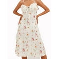 thumbnail image 1 of Lovito Boho Floral Lettuce Trim Lace Up Dress, 1 of 5