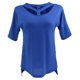 thumbnail image 2 of Cuello de correa de s mujeres cuello manga corta camiseta ocasional del verano ajuste flojo top xl azul SG Sunnimix Top de las mujeres, 2 of 8