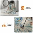 thumbnail image 5 of Ocean Turtle Hallway Runner Rug 2'x6', Coral Vintage Blue Shell Coastal Conch Washable Entryway Rug with Tassels, Woven Cotton Laundry Room Rugs Long Carpet for Bathroom Sink Foyer Bedroom, 5 of 9