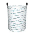 thumbnail image 1 of Balery Cute Shark Cesta de ropa redonda con asas, impermeable, independiente, para ropa, juguetes, dormitorio y familia-Medium, 1 of 6