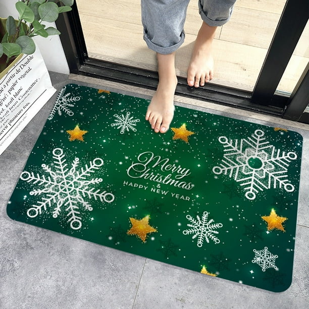 2020 Christmas Mat Outdoor Welcome Doormat for Indoor Entrance Floor