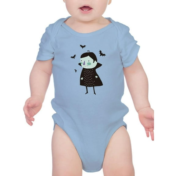 Cute Funny Vampire And Bats Bodysuit Infant -Image by Shutterstock, 6 Months
