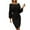 Black, variant on LLYwey s Dresses for Wedding Guest Casual Knit Dress Long Sleeve Hip and Waist Dress Long Sleeve Collar Dress New Cocktail Dresses Blue M