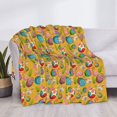 thumbnail image 3 of Fuzoiu Easter Print Flannel Blanket,Throw Blanket,Flannel Home Decor,Fleece Bed Blankets,Cozy Soft Blanket for Bed, Sofa, Camping, and Travel-80"x60", 3 of 6