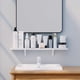thumbnail image 2 of Estantes De Baño De Succión De Pared Simples Y Modernos Estantes De Inodoro Sin Estante De Plástico Perforado Estantes De Pared De Fondo De Tv Estantes De Almacenamiento De Cocina Moyic HA027953-01, 2 of 7