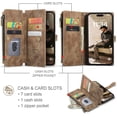 thumbnail image 2 of iPhone 16 Pro Max Wallet Case with Card Holder Kickstand Magnetic Zipper Pocket Lanyard Strap Wristlet,Leather Flip Case Wallet for iPhone 16 Pro Max 6.9 Inch, 2 of 7