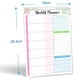 thumbnail image 2 of Bloc de notas con lista de tareas pendientes: Bloc de notas con planificador diario encuadernado en espiral, sin fecha, 52 hojas desprendibles, Bloc de notas con planificador semanal de 7" x 10",, 2 of 5