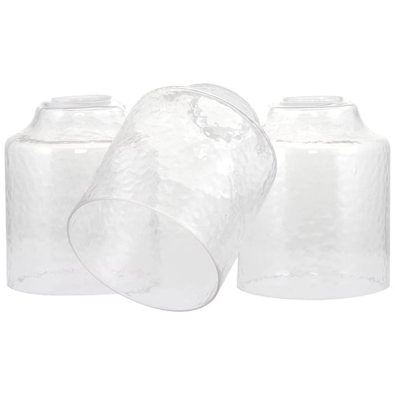 Kira Home Caspian 6" Hammered Glass Shades, Replacement Glass, 1-5/8" Fitter Opening for Threaded Medium Base Socket, 5"