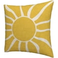thumbnail image 2 of Summer Pillow Covers 16x16 Set of 2, Yellow Sunshine Decorative Outdoor Throw Pillow Covers Modern Farmhouse Cushion Case Linen Square for Home Couch Sofa, 2 of 6