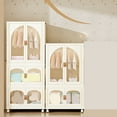 thumbnail image 3 of <p>Plastic Clothes Wardrobe Portable Armoire Plastic Closet Plastic Armoire Plastic Clothes Storage Cabinets Clothes Wardrobe Plastic Folding Installation Free Short Cabinet Arch, 3 of 7