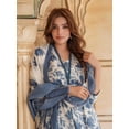 thumbnail image 2 of KALINI Floral Printed Anarkali Pure Cotton Kurta with Trousers & Dupatta - Indian Ethnic Traditional Wear Kurta Set, 2 of 7