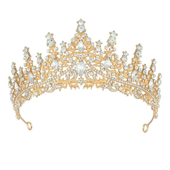 lanema Unique Alloy Rhinestones Crown For Women Hair Decors For Wedding Or Party Wear