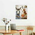 thumbnail image 2 of Nawypu Bathroom Donkey Alpaca Wall Art Funny Animals Bathroom Pictures Wall Decor Bathroom Signs Canvas Prints Framed Modern Animal Painting Artwork for Bath Lavatory Washroom Restroom Living Room, 2 of 4