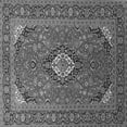 thumbnail image 1 of Ahgly Company Indoor Square Medallion Gray Traditional Area Rugs, 4' Square, 1 of 1