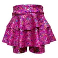thumbnail image 5 of Godom Girls Sparkly Sequin Skirt 3T-14T Elastic Waist Shiny Mini Skater Cheerleader Dance Outfit,Hot Pink, 5 of 6