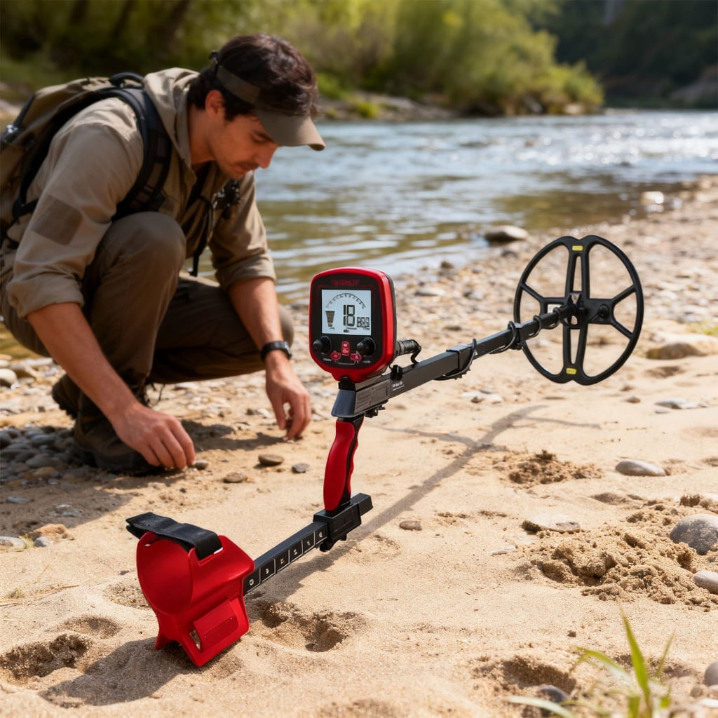 High Accuracy Metal Detectors with 10Inch Depth Detection Waterproof Probes and Adjustable Sensitivity for Treasure Hunting