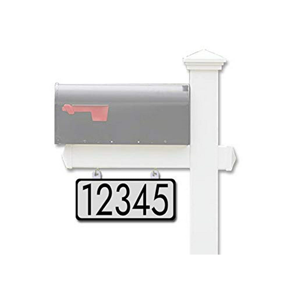 Hanging Rectangle Mailbox House Address Sign, Double Sided, Highly