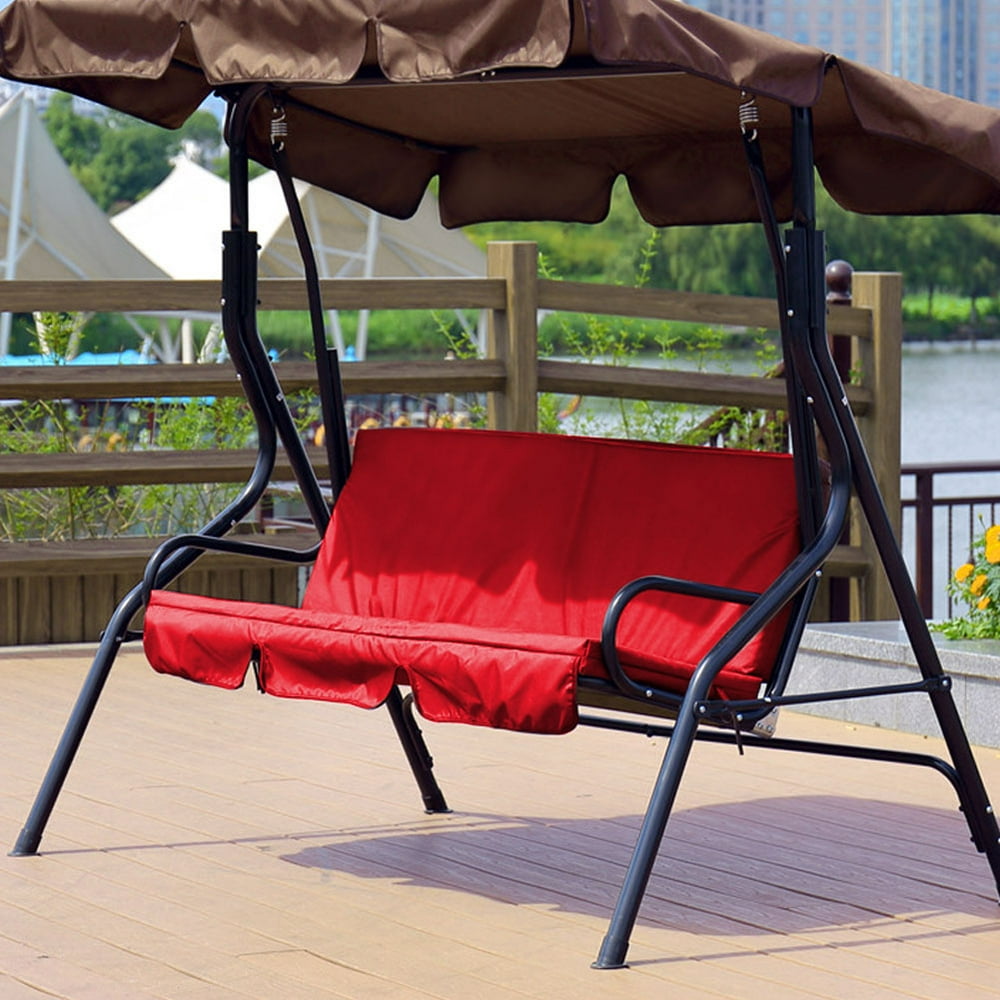 EBTOOLS Swing Cushion,Outdoor Swing 3‑Seat Chair Waterproof Cushion Replacement for Patio Garden