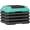 Green, variant on 16" x 16" High Aerobic Step Aerobics Stepper Platform with 4 Risers | Exercise Workout Stepper, Home Gym Equipment, Fitness Step Platform, Adjustable Aerobic Stepper - Black-Grey