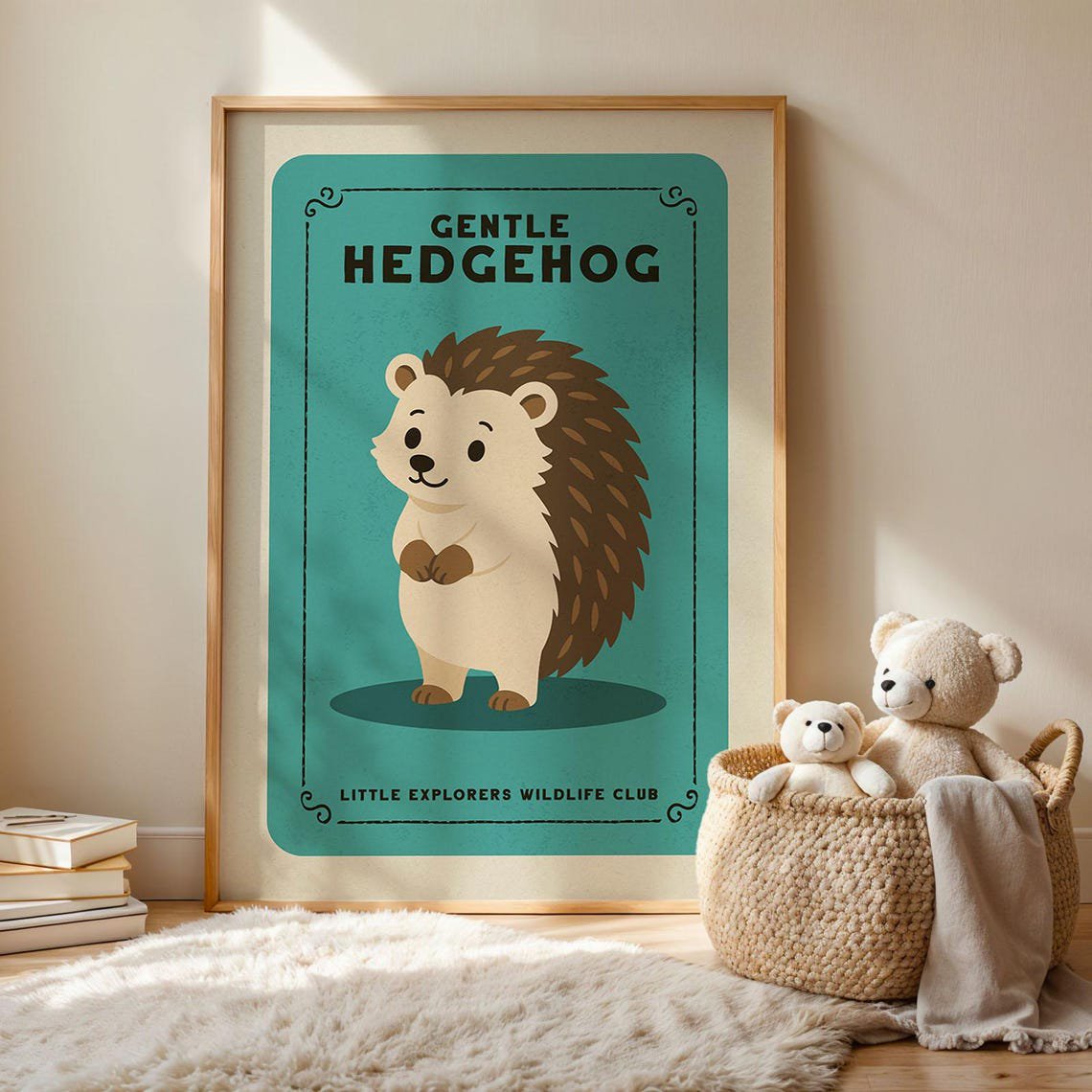 Gentle Hedgehog Woodland Nursery Cozy Animal Wall Decor Baby Room Print Unique Baby Gift Idea