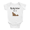 thumbnail image 1 of My Big Sister Is A Seal Cute Baby Bodysuit Boy Girl, 1 of 5