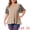 khaki, variant on DARING DIVA Women's Plus V Neck Floral Flutter Sleeve Blouse Casual 1X Dark Blue