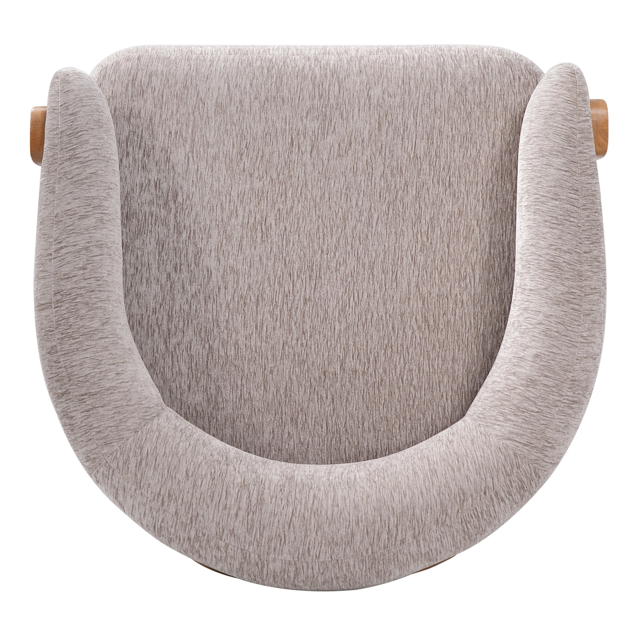 Christopher Knight Home Modern Curved Arm Accent Chair, Fabric Upholstery, Solid Wood Frame, Almond, Set of 2
