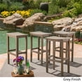 thumbnail image 4 of Noble House Caribbean Outdoor 30" Grey Acacia Wood Barstools (Set of 4), 4 of 19