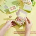 thumbnail image 3 of Yellow PH 20pcs Paper Gift Boxes with Window 3.3x2.3x1.1in Packaging Box Samll Paper Donuts Box Green Gift Box Rectangle Bakery Box for Christmas New Year Thanksgiving Party Treat Cupcakes, 3 of 6