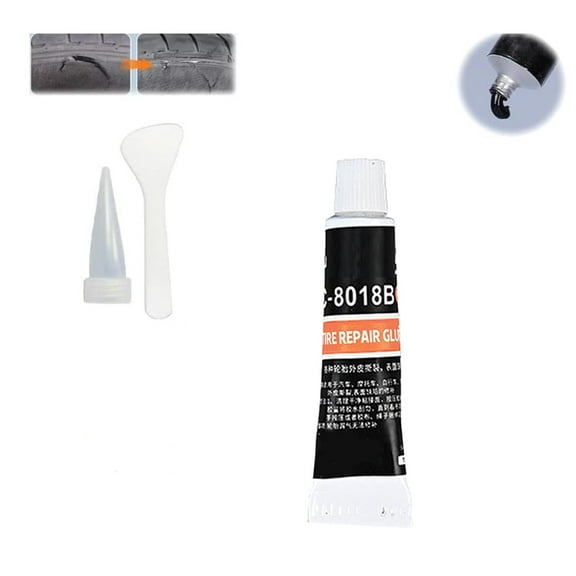 Home Decor Tire Repair Glue, Sidewall Tire Repair Kit, Rubber Cement Tire Repair, Black Tire Glue Sidewall Repair for Bike, Cars, Motorcycle, Tractor 10ml
