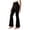 Black, variant on Women's High Waisted Boot Cut Yoga Pants 4 Pockets Workout Pants Tummy Control Women Bootleg Work Pants Dress Pants Dark Green,Size XL