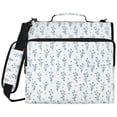 thumbnail image 2 of Zipper Binder with Shoulder Strap 2 inch 3 Ring Waterproof File Folder Organizer Bag 500 Sheet Small Blue Flowers Pattern, 2 of 8