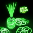 thumbnail image 6 of Windy City Novelties - 8" Green Glow Stick Bracelets - Bulk 50 Pack for Summertime Fun & Beach Parties, 6 of 6