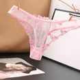 thumbnail image 4 of Lace Thongs for Women Seamless Stretch No Show Underwear Thong Panties, 4 of 9