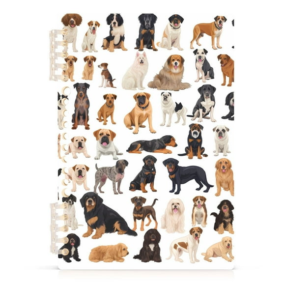 Cartoon Dogs Spiral Journal Notebook College Ruled Notebook 8.3" x 5.7" A5 Lined Thick Paper Page