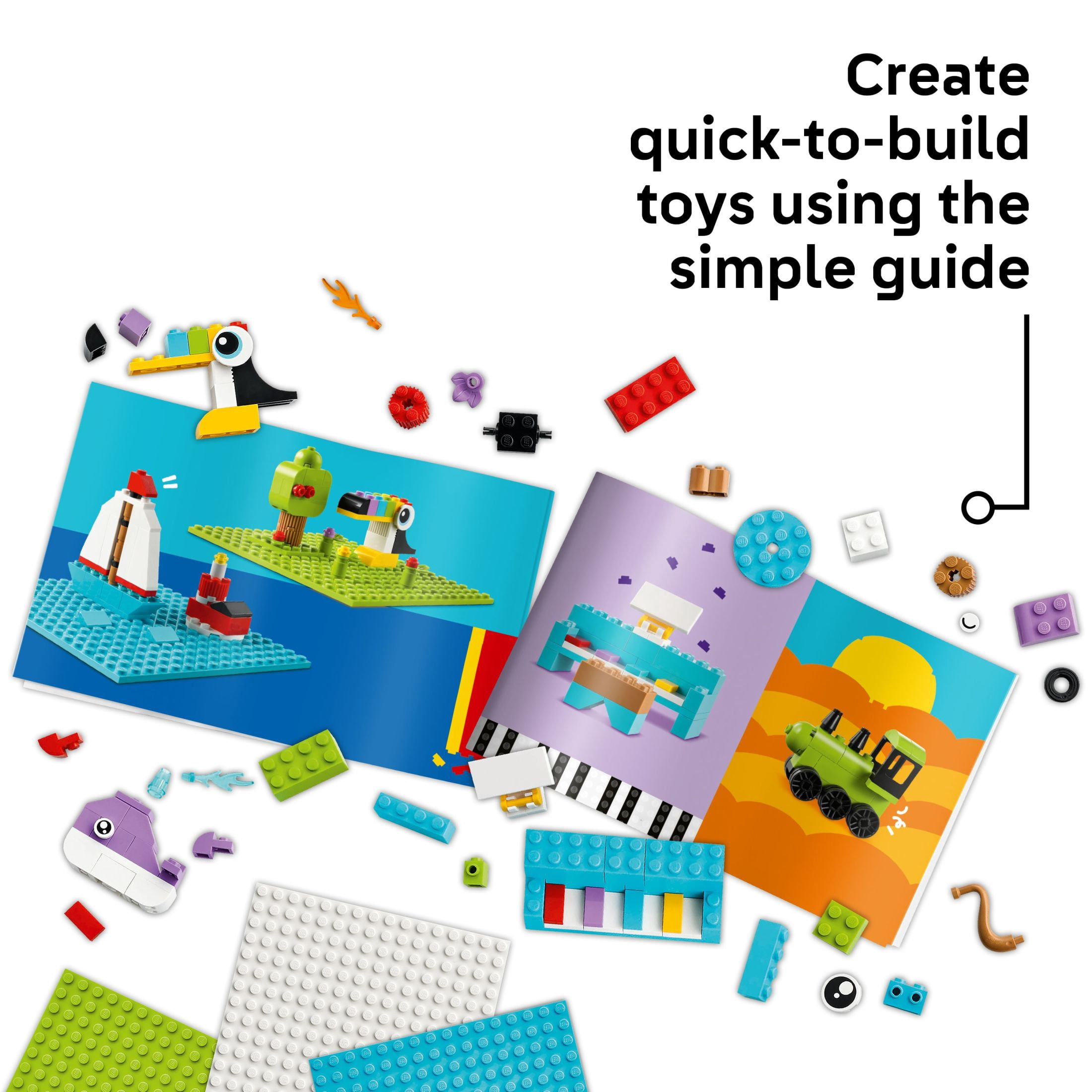 LEGO Classic Creative Build-and-Play Box - Building Blocks Toy for Kids, Boys, and Girls, Ages 5+ - Learning and Educational Sensory Toy - Gift Idea for Birthdays - 11044
