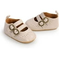 thumbnail image 3 of Baby Girl Shoes Non Slip Soft Sole PU Leather Infant Toddler Mary Jane Flats First Walker Crib Dress Oxford Shoes 3-18 Months, 3 of 6