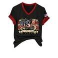 thumbnail image 6 of Womens Tops 250Th Anniversary Print V Neck T Shirt 250Th Anniversary Tshirt Patriotic Tee on Sale, 6 of 6