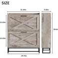 thumbnail image 7 of VEANERWOOD Modern Shoe Cabinet with 3 Flip Doors & Adjustable Storage Rack for Hallway Entryway,Freestanding Narrow Shoe Rack with Open Shelf,Gray, 7 of 7
