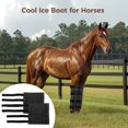 thumbnail image 3 of 1 par botas hielo caballos, 16.5 x 17.3 pulgadas, envolturas enfriamiento lesiones caballos, paquete frío reutilizable botas hielo correas flexibles, tamaño universal, 3 of 6