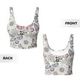 thumbnail image 5 of Lsque Vintage Butterflies Printed Women'S Sports Bra, Compression, Moisture Wicking, High-Impact Sports Bra For Women,Supportive sports bra-Medium, 5 of 9