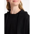 thumbnail image 4 of No Boundaries Faux Rhinestone Cropped Hoodie and Shorts Set, 2-Piece, Women’s, 4 of 5