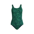 thumbnail image 2 of Lands' End Women's Plus Size Chlorine Resistant High Leg Soft Cup Tugless Sporty One Piece Swimsuit, 2 of 3