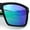 Matte Black Green - Teal Mirror, variant on Polarized Color Mirror Mens Rectangle Sport Horn Rim Plastic Sunglasses Black Grey - Black